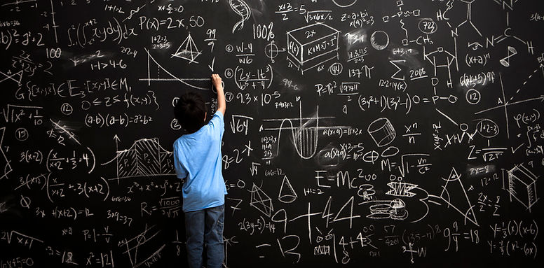 Equations on a blackboard